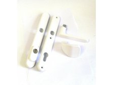 Kování pro profilové dveře 92 mm klika - madlo s překrytím bílé (R KOV92MBI)